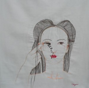 45 x 53 cm, points divers et variés